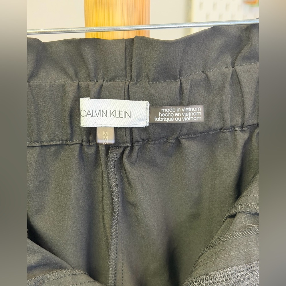 Calvin Klein Black High-Waist Tie Pants Size Medium - Picture 4 of 5